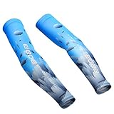 Diseño ergonómico: los manguitos de brazo protegen los músculos y se ajustan perfectamente a sus brazos. Reducen la vibración de tus músculos y la fatiga de tus brazos en los deportes.