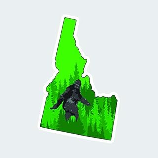 Idaho State Shaped Bigfoot Sticker Decal Self Adhesive FA Graphix Big Foot Sasquatch yeti ID