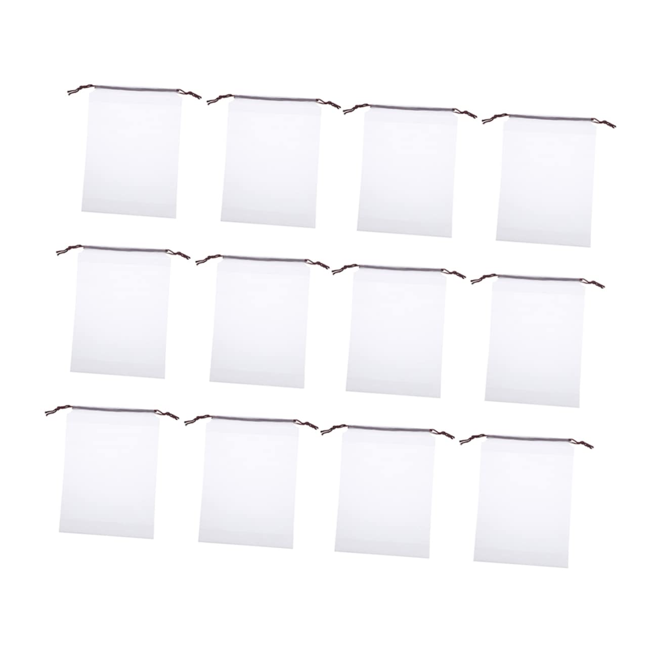 PACKOVE Sacchetti per Scarpe da Viaggio 30 Pezzi in Eva Trasparente Opaco Coulisse, Organizer Resistente Agli Urti 30x40 Cm per Valigia e Palestra
