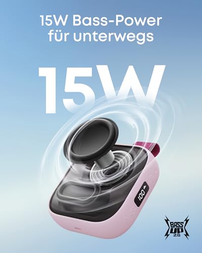 soundcore by Anker Boom Go 3i, tragbarer Lautsprecher mit 15W Sound, Rosa – Ansicht 2