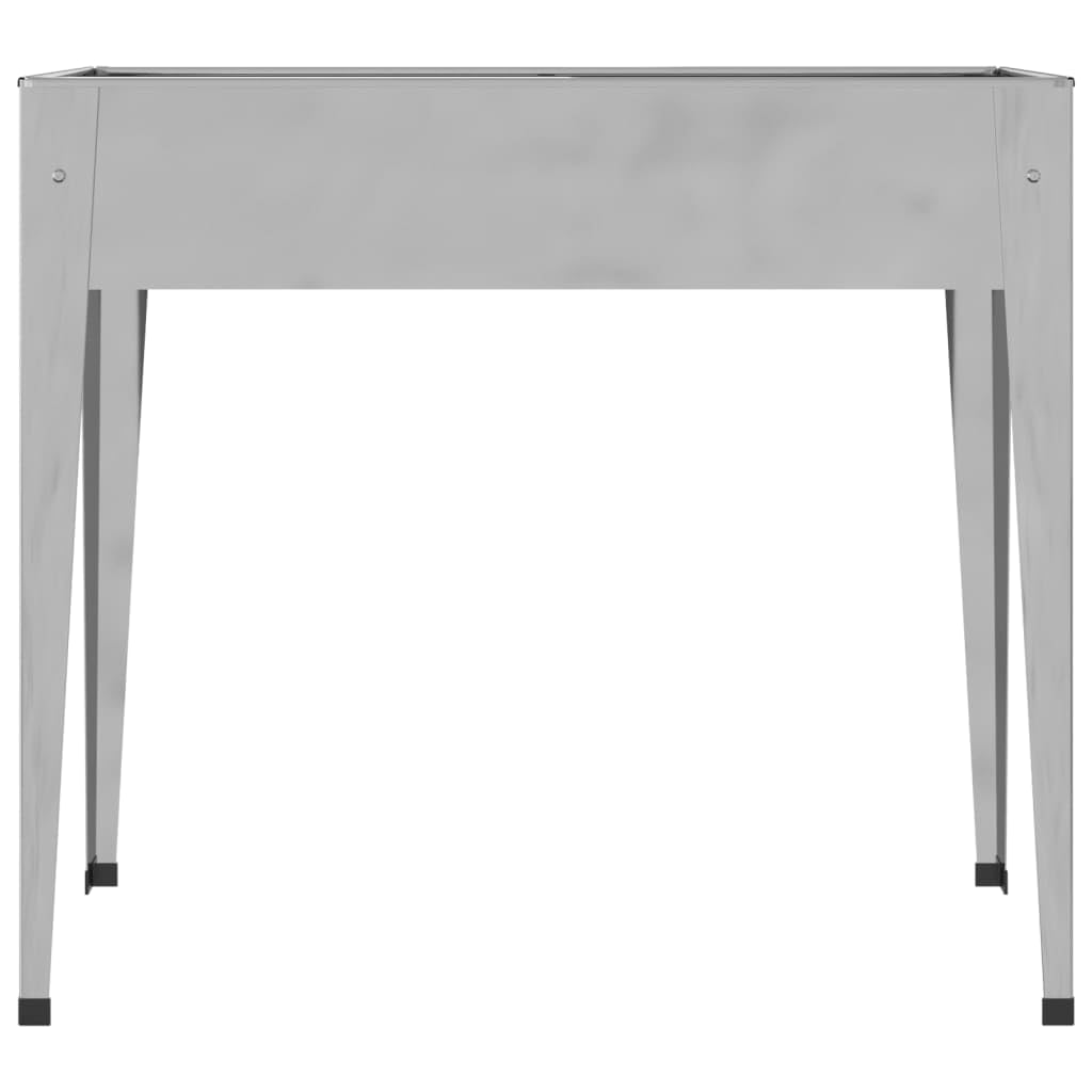 Donica na rośliny z ocynkowanej stali, 2 sztuki, 100,5 x 40,5 x 90 cm, wytrzymała, podwyższona grządka z otworem odpływowym, idealna do ogrodu, na balkon, taras, zioła, kwiaty, warzywa i