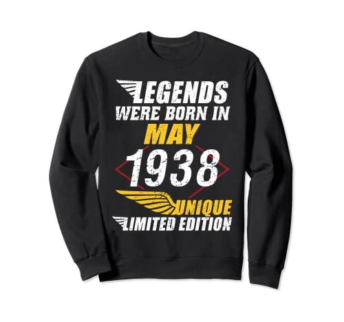 Cumpleaños Mayo 1938 Edición Limitada Regalo Legend May Sudadera
