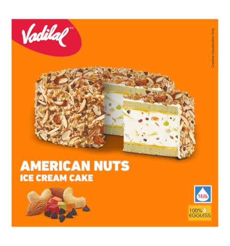 Image of Vadilal American Nuts Ice Cream Cake, 500 ML