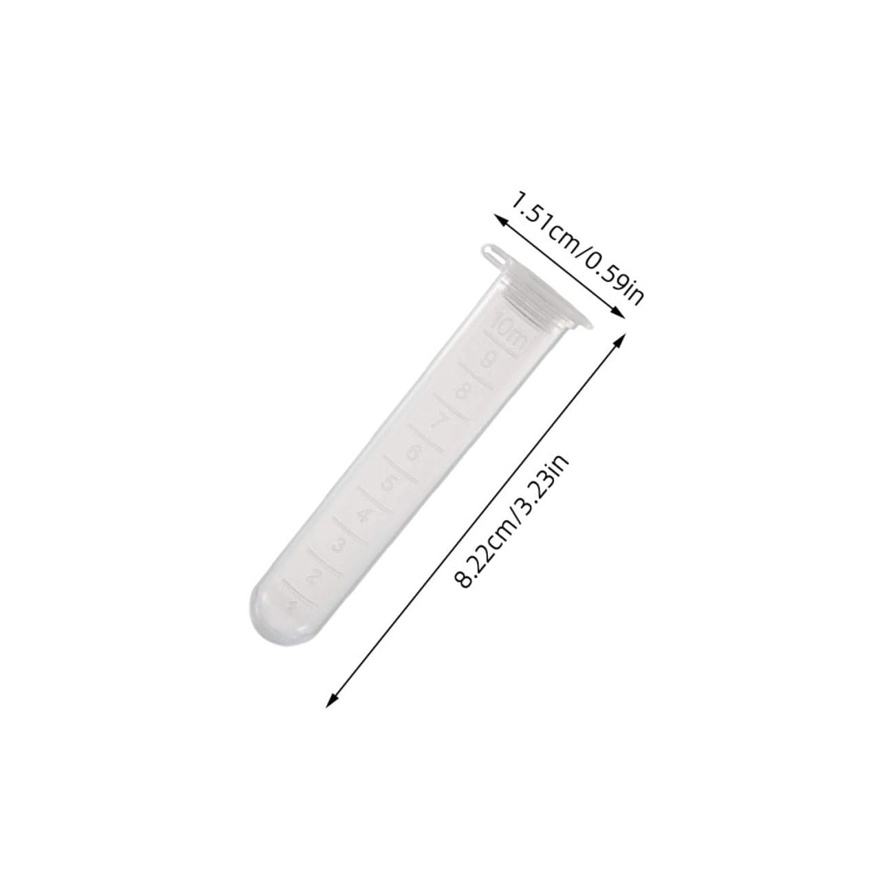 Ipetboom 200 Provette da Centrifuga Tappo 10 Ml, Tubi Scala Graduata Trasparente per Laboratorio Scientifico e Sperimentale, Contenitori per Campioni Liquidi Chiusura a Tenuta per Uso