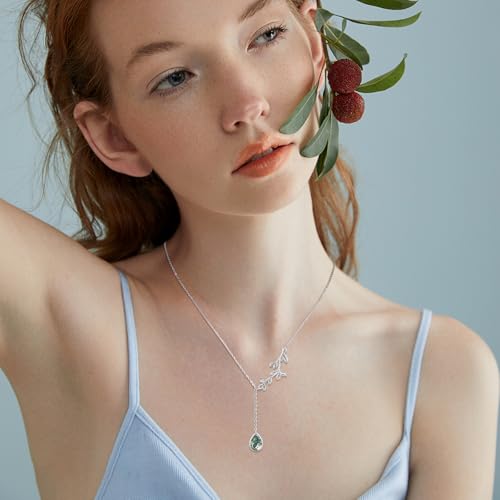 Leaf Necklace for Women 925 Sterling Silver Leaf Pendant Necklace Y Chain Necklace Jewelry Gift for Women3