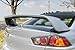 IKON MOTORSPORTS, Trunk Spoiler Compatible with 2008-2017 Mitsubishi Lancer, EVO Style Unpainted Black ABS Plastic Rear Trunk Lid Spoiler Wing Lip