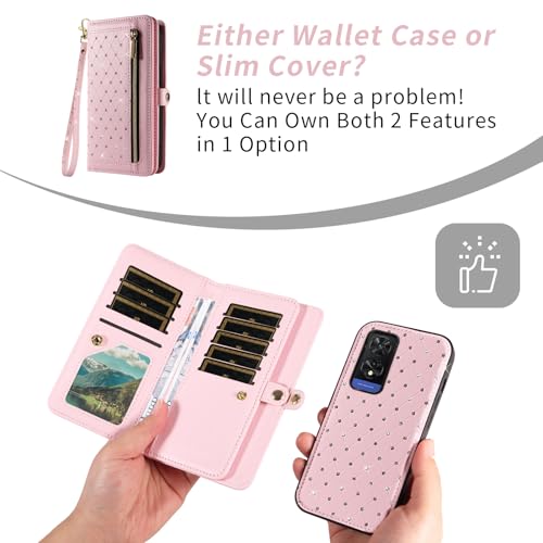 Coque TCL 505 Rose Asuwish pour Femme protégeant le smartphone