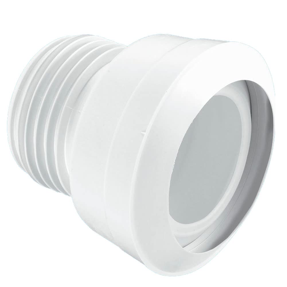 B&Q -  Mcalpine Mac-3 Straight Macfit Wc Toilet Pan Connector 90mm Outlet White