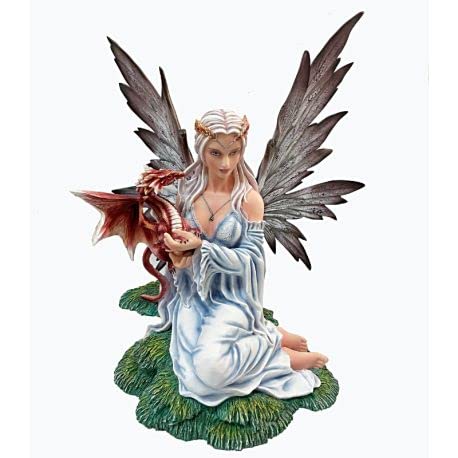 Statuette Fée Dragon Maja Monde Féérique de 37cm pour déco féerique