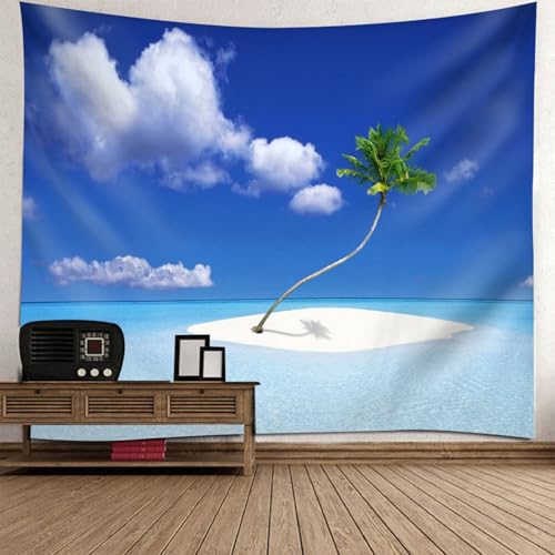 Tenture murale paysage ciel bleu pour illuminer une chambre sombre
