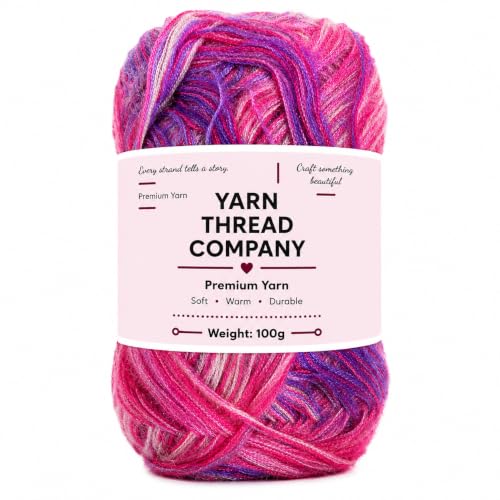 Image of 3 Ply Knitting Wool Yarn, Supersoft Hand Knitting Wool for Craft, Crochet, Amigurumi, Embroidery (Shade 2 180 GM)