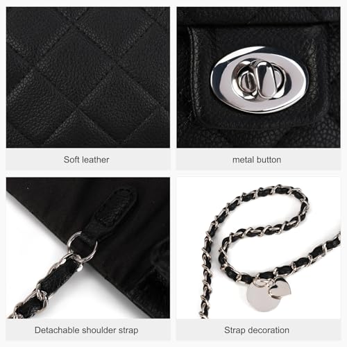 Mini sac à main matelassé avec finitions dorées et détails soignés