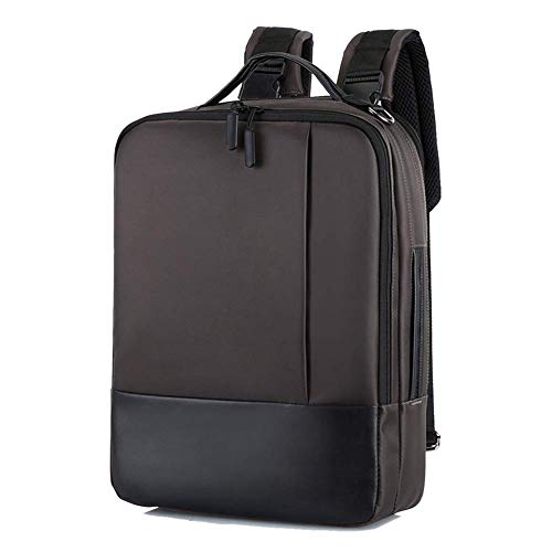 Soulitem Hommes Anti-vol Sac à Dos D'Ordinateur Portable Mode Sac Bandoulière avec Port USB pour Voyage Affaire - Marron