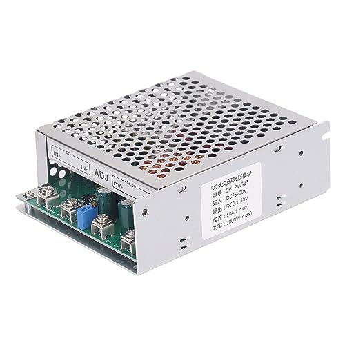 DC to DC Module 50A 1000W DC25‑90V Input DC2.5‑50V Output Adjustable Voltage Regulator Converter Module Switching Power Supply Electronic Voltage Regulator with Cooling Fan
