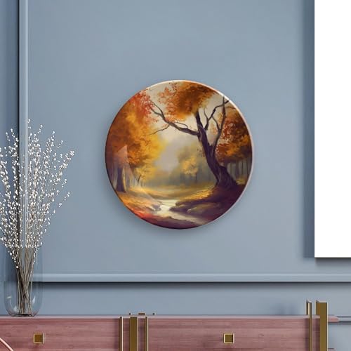 Plato decorativo de cerámica Autumn Art bone china 7 pulgadas miniatura 5