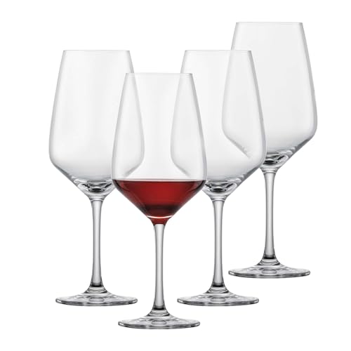 Schott Zwiesel Rotweinglas Tulpe (4er Set), Weingläser für Rotwein, spülmaschinenfeste Tritan-Kristallgläser, Made in Germany (481.9 g)