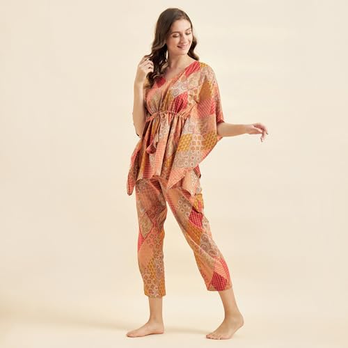 Image of Sweet Dreams Women's Cotton Animal Print Pajama Set Pack of 1