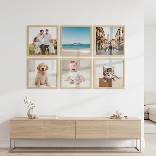 Image of kotart Photo Frame For Wall | Aesthetic Collage Picture Frames For Wall Decor | Rectangular Photo Frames For Home Decor Office Livingroom Bedroom | Pack of 6 (8X8 inch)