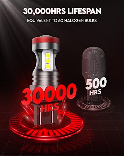 image for Torchbeam 7440 7443 LED Bulb Xenon White 6000k T20 Wedge 7441 7444 992