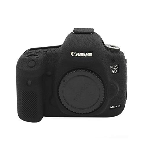 kinokoo Funda de silicona para Canon EOS 5D Mark III, funda protectora de goma, Black, Funda para cámara