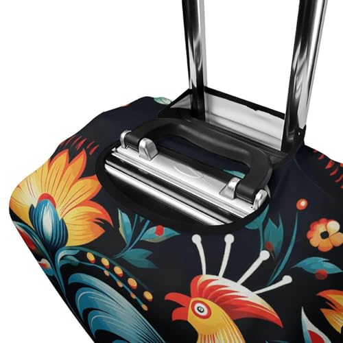 Carry on Luggage Cover Polish Folk Art Pattern Suitcase Covers for Luggages Tsa Approved Travel Luggage Sleeve Protector Elastic Suitcase Protector Anti-Scratch Washable Fits 19-30 Inch Case -XL 5
