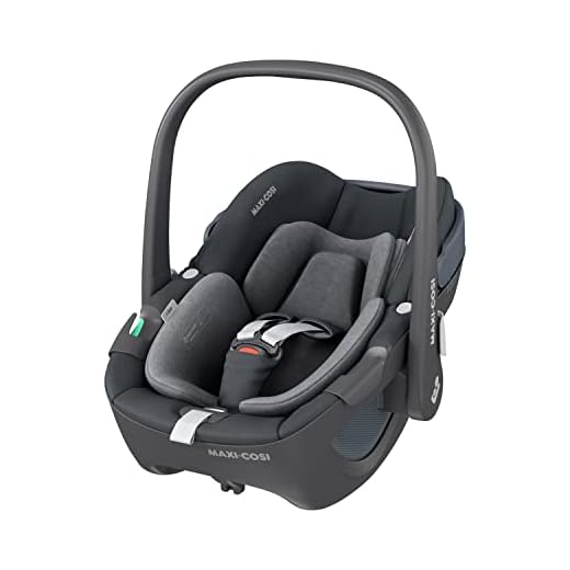 Maxi-Cosi Pebble 360, silla coche bebe i-Size, Silla 360 Recien Nacido con Giro de 360 Grados, 0-15 meses (40-83 cm), ClimaFlow, arnés de apertura y cierre fácil, G-CELL, Essential Graphite