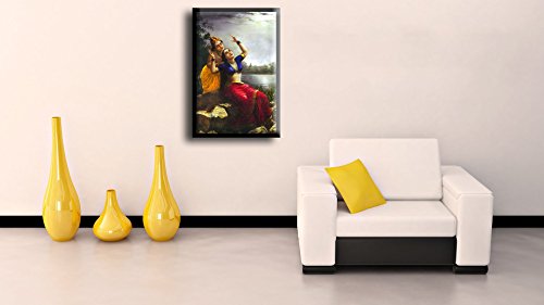 Image of Tallenge - Radha Bilas - Raja Ravi Varma Mythology Collection - Medium Canvas - Framed (16 x 24 inches)