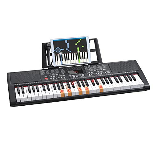 Veiyoumo Keyboard Piano 61-Key, Piano Keyboard For Beginners, Music Keyboard With Microphone, Keynote Stickers And Music Stand #TOP7