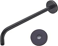 Vista 40 de Brazo de ducha de barrido de 16 pulgadas de largo montado en la pared Extensión de cabezal de ducha dorada con brida única, conexión estándar de 1/2