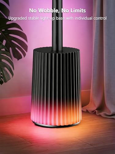 Image of Brizled Floor Lamp, LED Corner Bedroom Lamp, Alexa Compatible RGBCW 1725 lm | Modern Matter /Google Floor Lamp; 75+ Scene Modes Office Living Room Dimmable Corner Lamp with Lighting Base, Music Sync; DIY