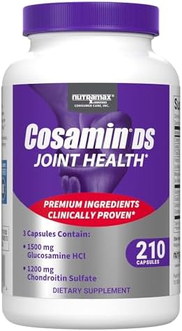 Nutramax Laboratories Cosamin® DS Joint Health Supplement with Glucosamine & Chondroitin for Adult Men & Women, Joint Supplement, 210 Capsules