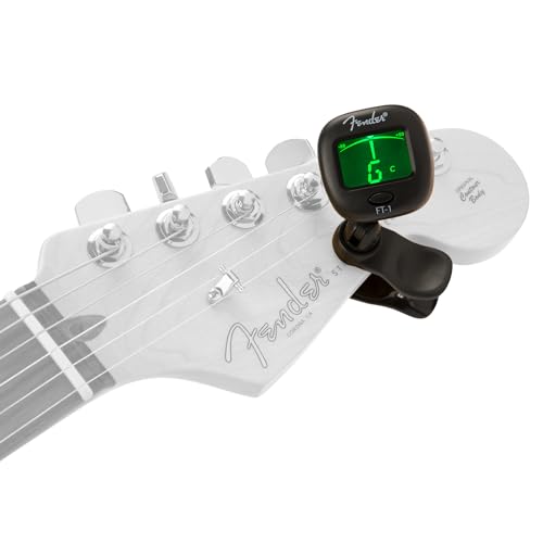 Image of Fender FT-1 Professional Guitar Tuner Clip On, with 1-Year Warranty, Full-Range Chromatic Guitar Tuner with Dual-Rotating Hinges, A4 Calibration