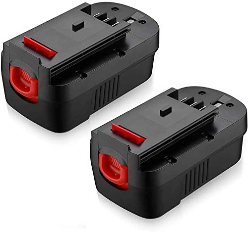 KINGTIANLE 3.0Ah NI-MH Replacement Black and Decker 18V Battery Compatible with HPB18 HPB18-OPE 244760-00 A1718 FS18FL FSB18 Firestorm Black Decker 18V Battery 2pack