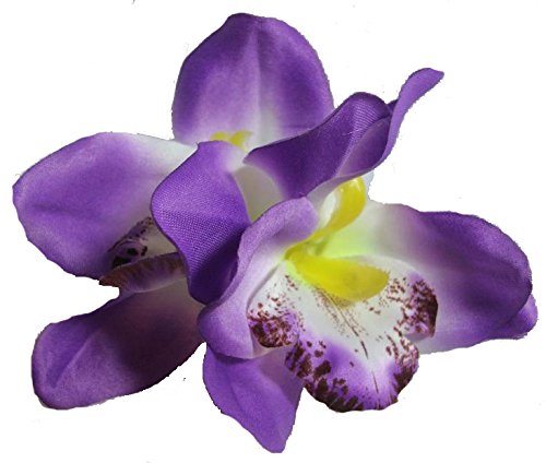 Purple Cymbidium Orchid Flower Hair Clip