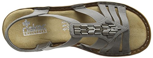 Rieker Sandálias Femininas, Grau (Staub/42), 7