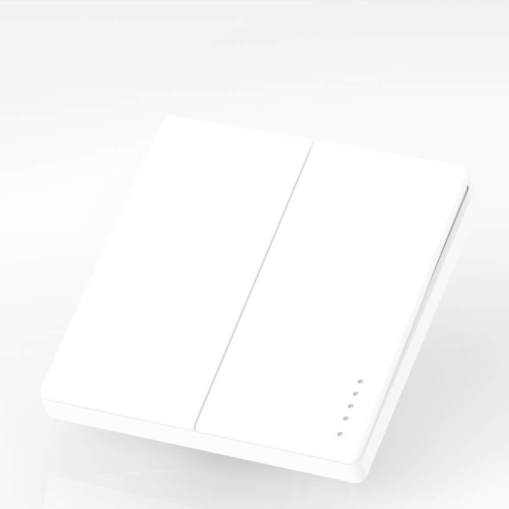 Kontrollschalter, Lichtschalter, 1 Stück, 86 Typ, weiß, großer Panelschalter, rahmenlos, Zuhause, Hotel, Restaurant, Wandlichtschalter mit fluoreszierender Anzeige, nordischer minimalistischer