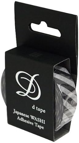 (業務用セット) 和紙マスキングテープD tape／ストライプ／15MM／ブラック DT15-STRIPE-BK【&times;20セット】