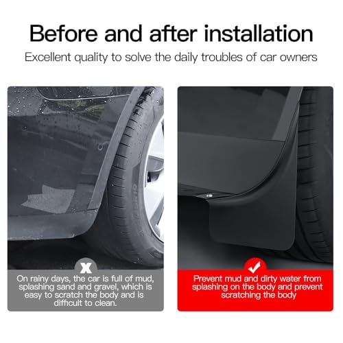 Guardabarros para Tesla Model 3 Y Highland Juniper 2021-2025, protector contra salpicaduras 3