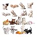 Beauy Girl 10 Pcs Deluxe Cat Figurines Playset, Cute Cat Figures, Mini Cat Figure Collection Playset, Cupcake Topper