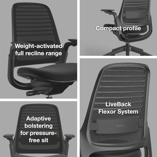 Image of Steelcase Series 1 Ergonomic Office Chair, Carpet Floors, Wasabi