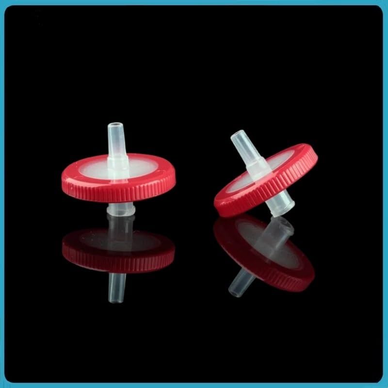 Filtro estéril de laboratorio, filtro de aguja microporosa de PTFE de 33mm de diámetro, 0,22um y 0,45um, resistente a ácidos y álcalis, 50 unidades(Hydrophobic 0.22 um)