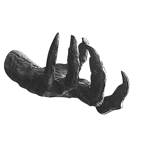 Wokii Witch's Demon Hand Wall Hanging Statues, Halloween Decor Gothic Horror Wall Sculpture Decor, Resin Retro Wall Art Mounted Hang Decoration Room Or Outdoor Key Jewelry Holder