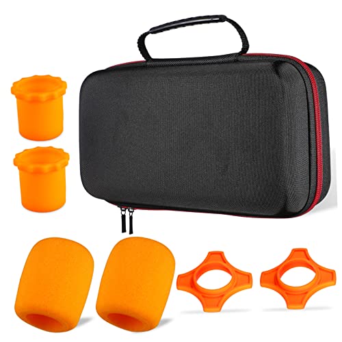 BESPORTBLE Box Microphone Storage Bag with Padded Sponge Case Zipper Closure Windscreen Covers Slip Rings Dual Sided Design for Microphones Accessories for Musicians and Podcasters
