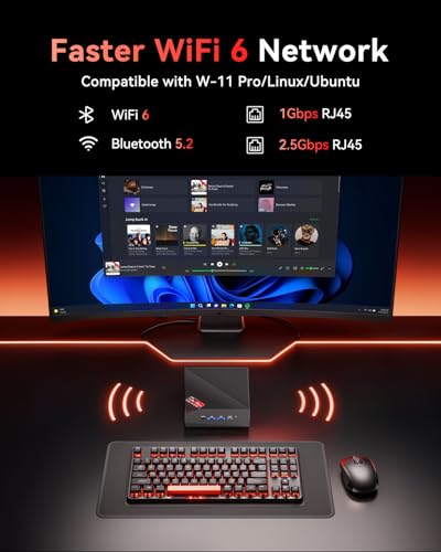 Mini PC Windows 11 Pro NiPoGi AM06 Pro doté d'un processeur AMD Ryzen 7 et double LAN