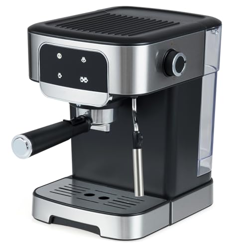 TANGZON 20 Bar Espresso Coffee Machine, Stainless Steel Espresso Machine with Milk Frother, LED Touch Screen & 1.8L Water Tank, 1200W Coffee Maker for Cappuccino Latte