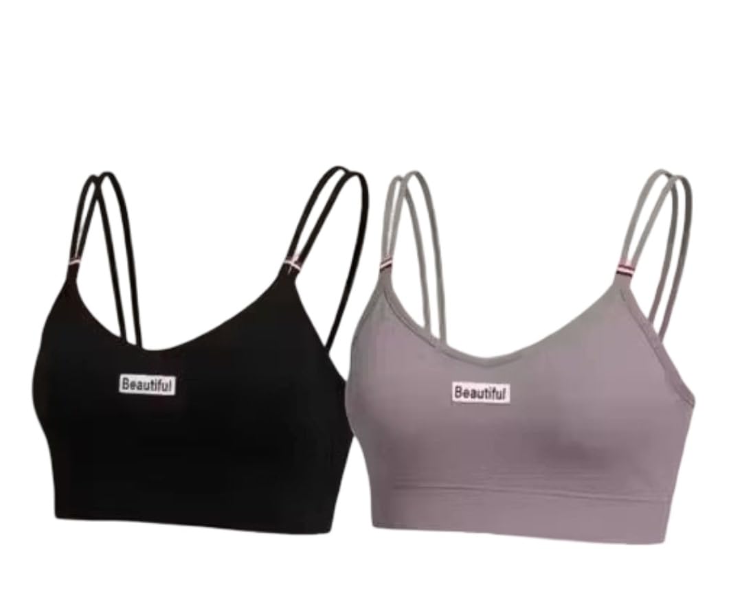 Women’s Stylish Double Strap Bra | Seamless Padded Slip-On-picture-16