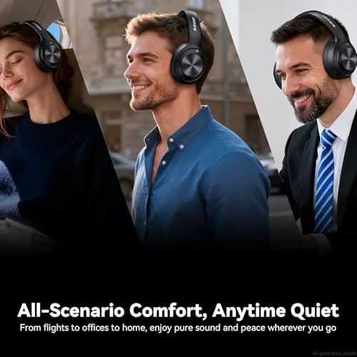 Hybrid Active Noise Cancelling Headphones, Bluetooth Headphones with Hi-Res Audio - image 8
