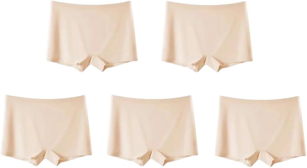5-Piece Set Panties Comfortable Breathable Satin Underwear