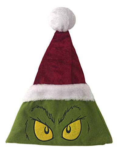 Dr. Seuss The Grinch Christmas Santa Hat Red