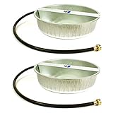 Little Giant 13-Quart Galvanized Steel Ever Full Pet Water Bowl Dish (2 Pack)